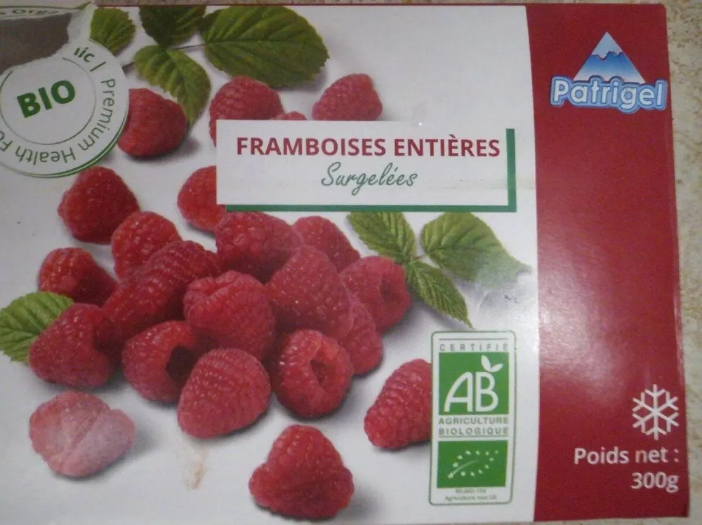 Framboises entières