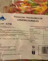 Poivron tricolores en lanieres surgeles