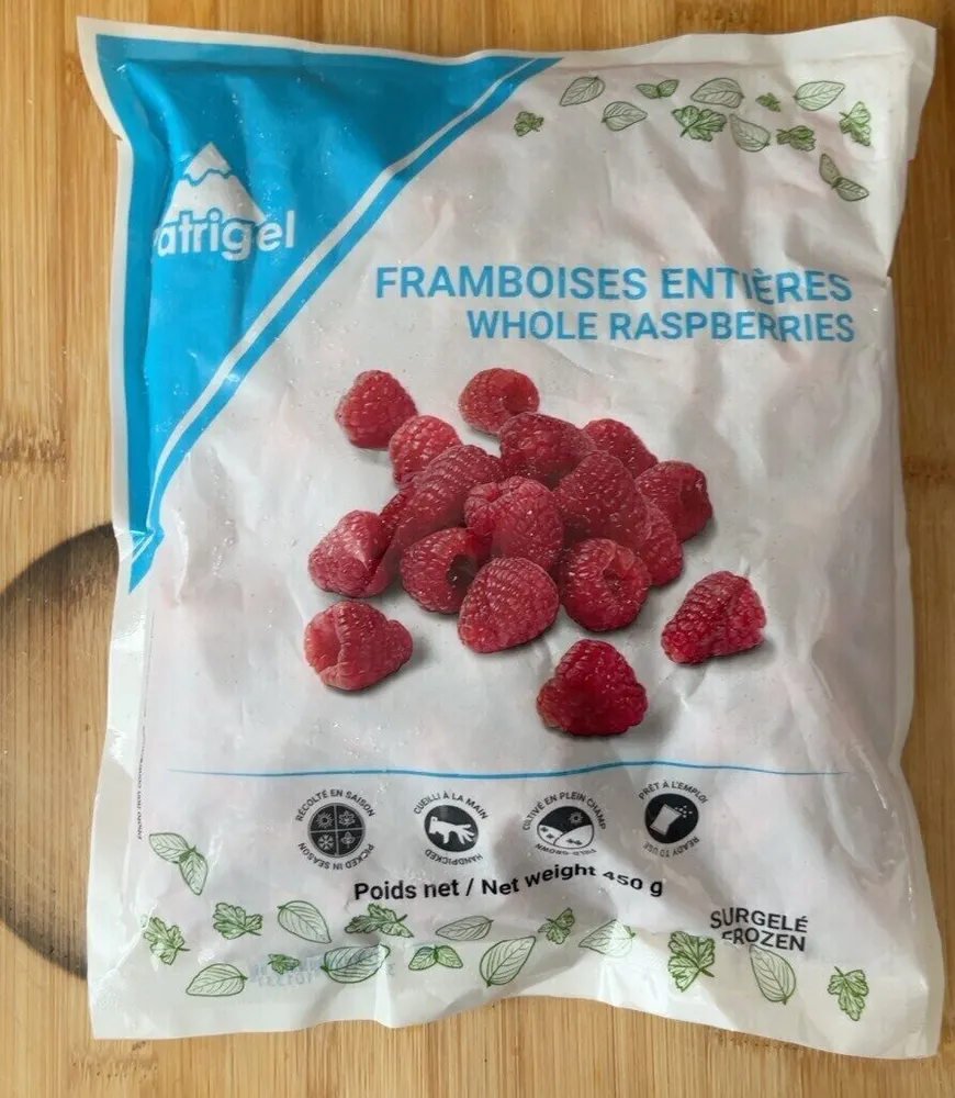 Framboises entieres