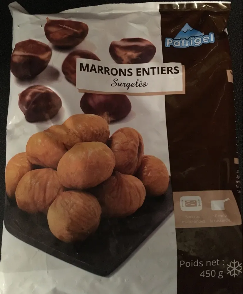 Marrons entiers surgelés