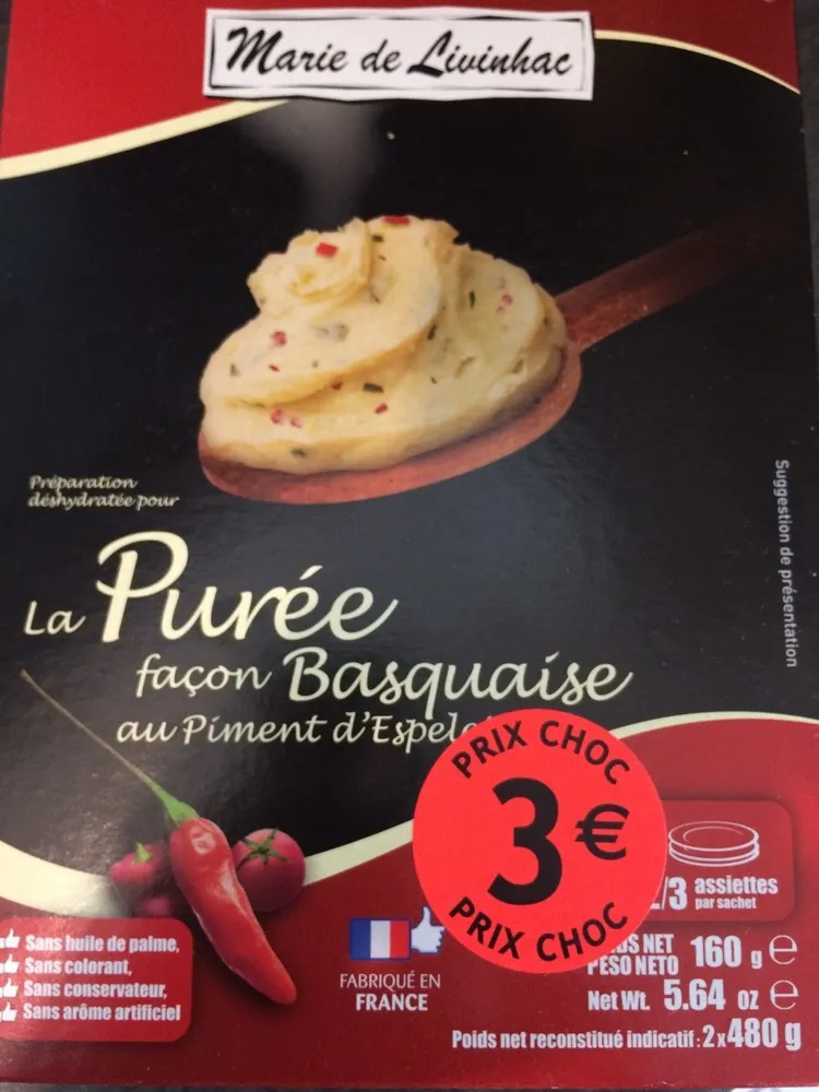 La Puree Façon Basquaise Au Piment D'espelette - De Marie De Livinhac