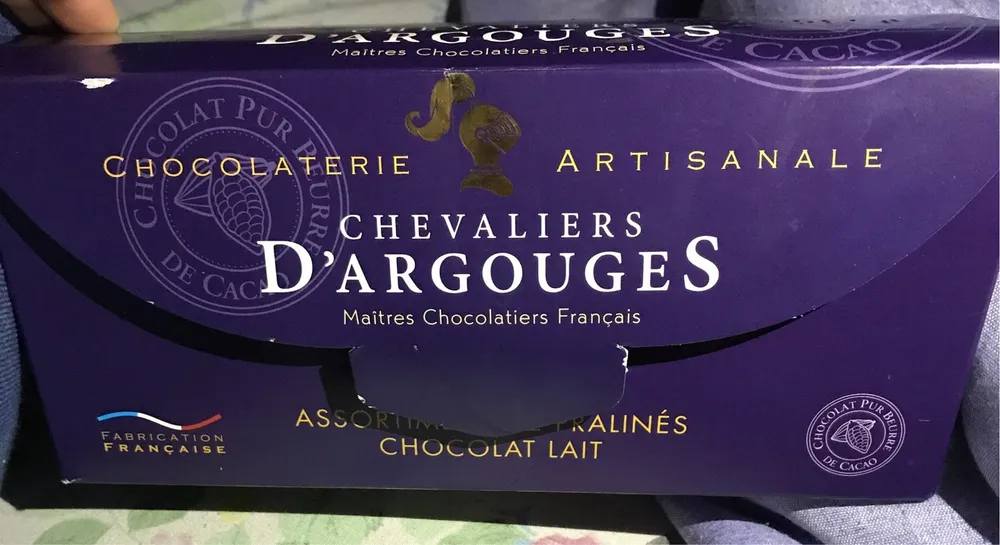 Assortiments de pralinés chocolat lait
