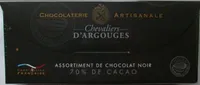 Assortiment de chocolat noir 70% de cacao