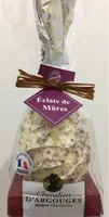 Oeuf en chocolat blanc et pépites de mûres