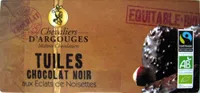 Tuiles chocolat noir aux éclats de noisettes