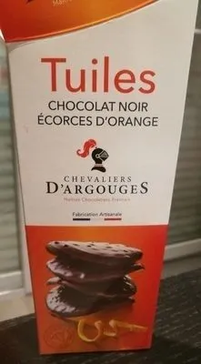 Tuiles chocolat noir écorces d'orange