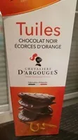 Tuiles chocolat noir écorces d'orange