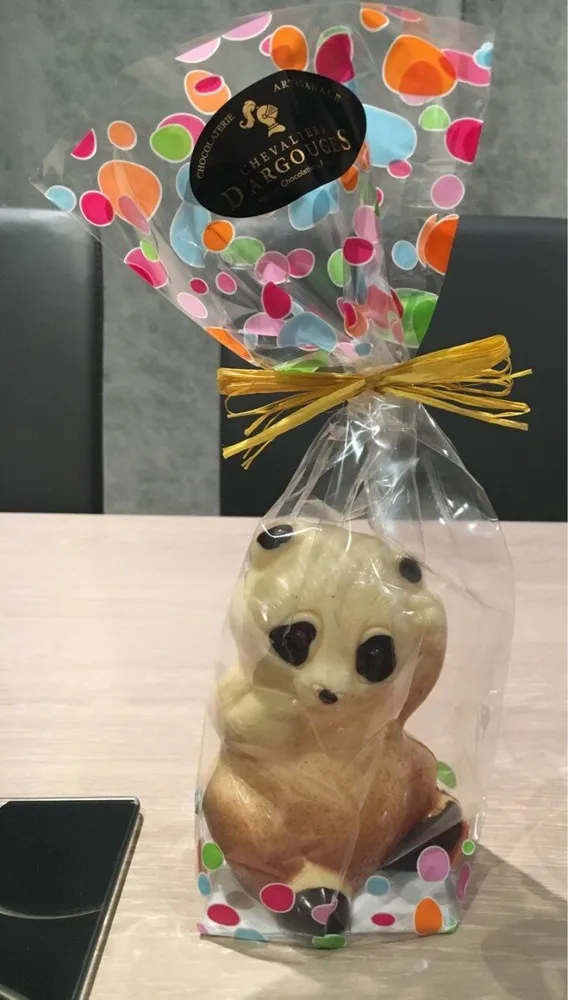 Panda au chocolat blanc
