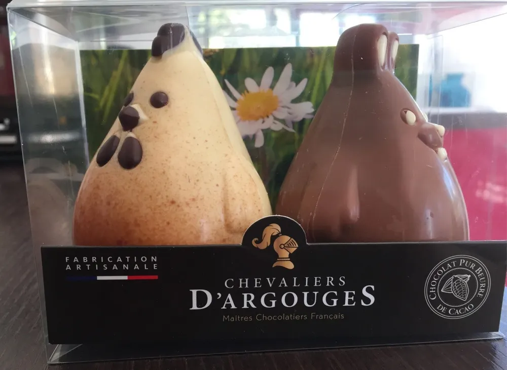 Lapin et poule en chocolat