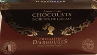 Assortiment chocolats noir 70% de cacao