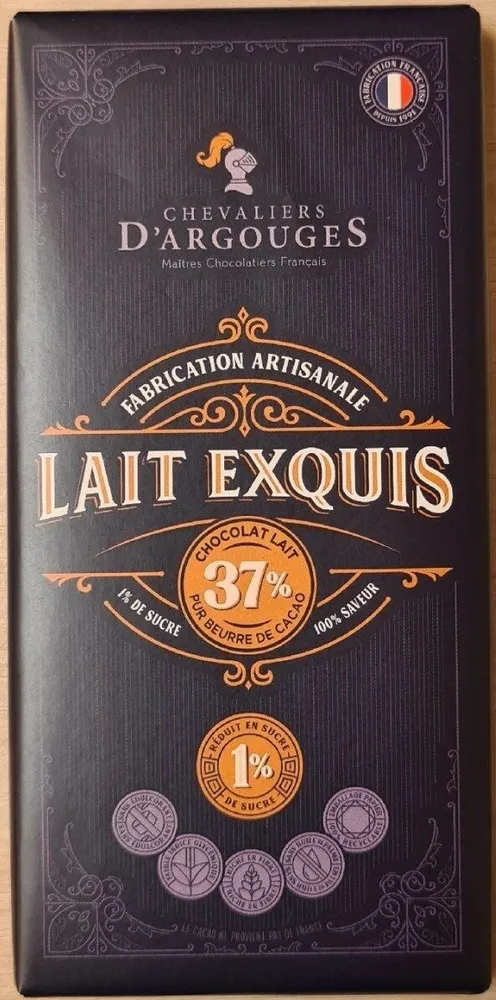 Tablette réduit au sucre lait
