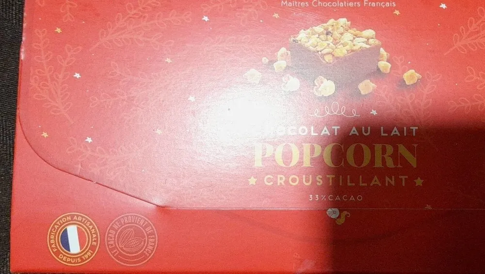 Chocolats au lait pop-corn