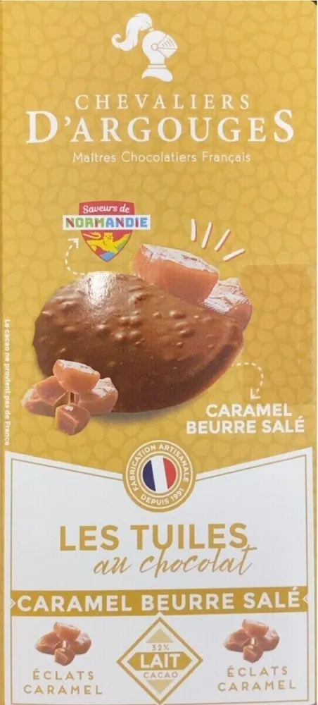 Les tuiles au chocolzt - caramel beurre salé