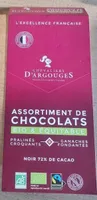 ASSORTIMENT DE CHOCOLATS BIO & ÉQUITABLE NOIR 72% DE CACAO