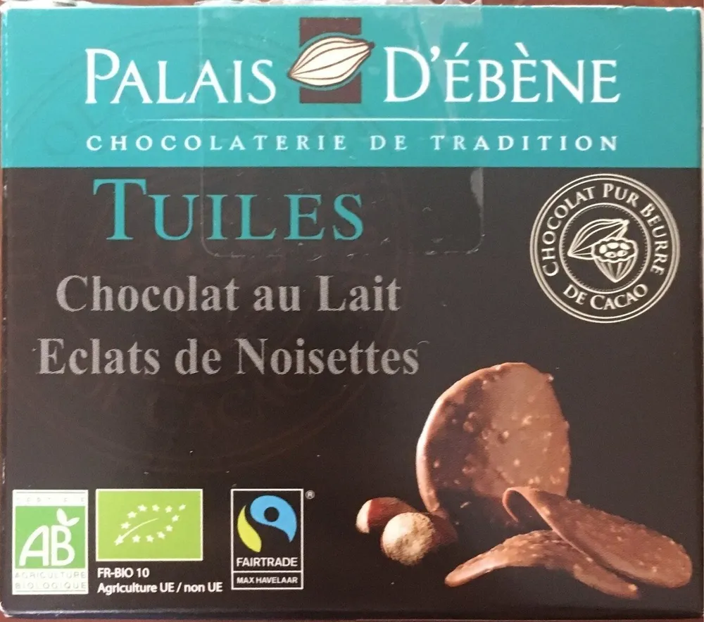Tuiles chocolat au Lait eclats de noisettes