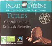 Tuiles chocolat au Lait eclats de noisettes