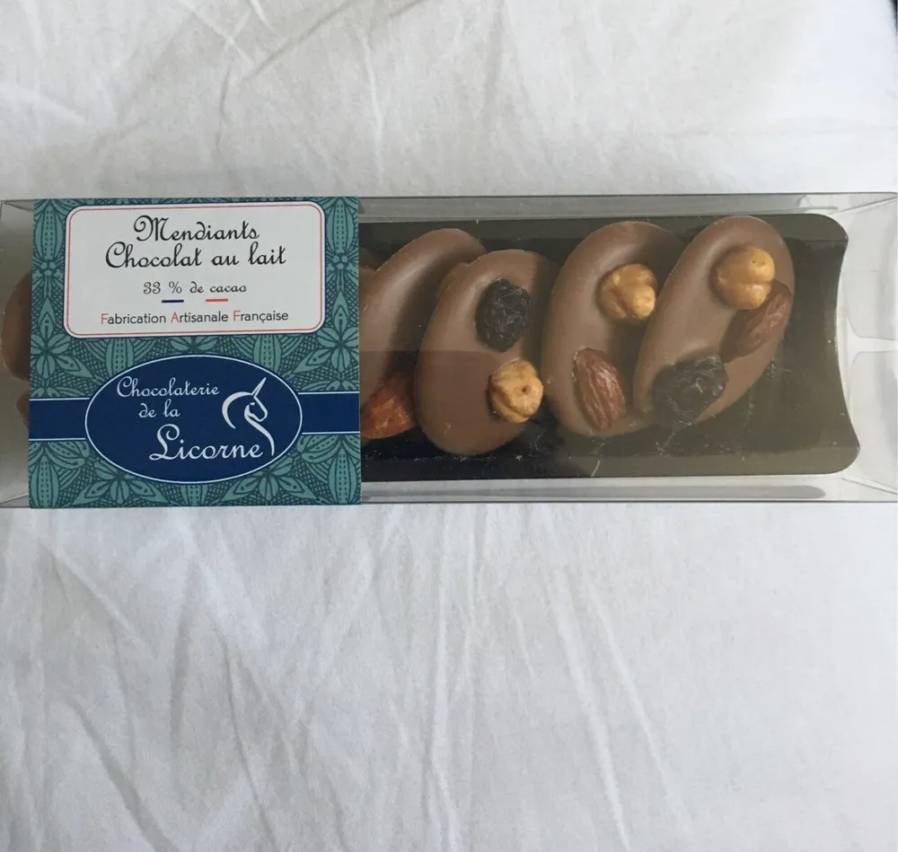 Mendiants chocolat au lait