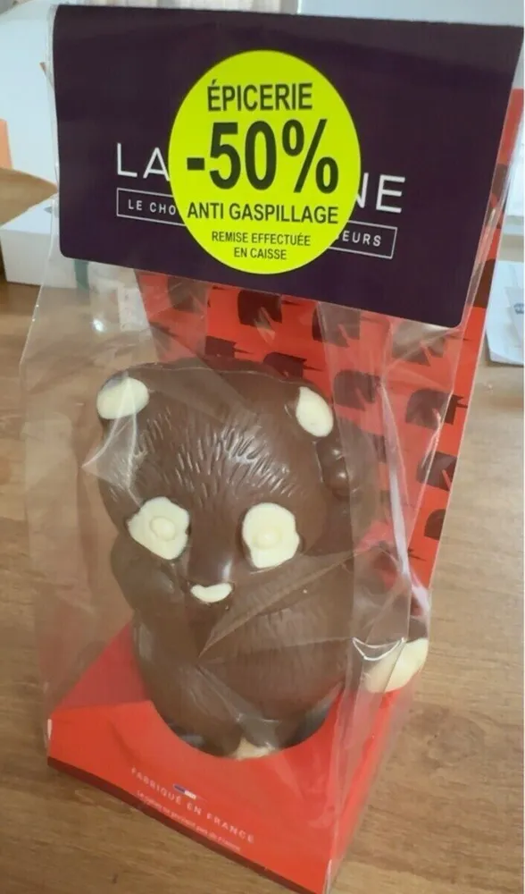Panda en chocolat au lait