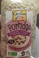 Porridge Raisins Figues Pruneaux