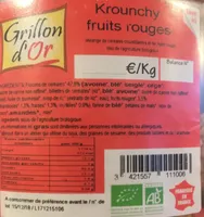 Krounchy Aux Fruits Rouges (10 KG)