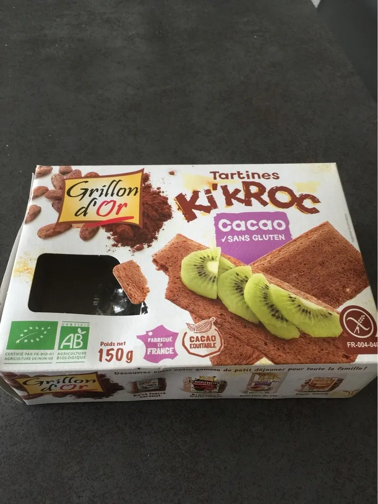 Tartines Ki'kroc cacao