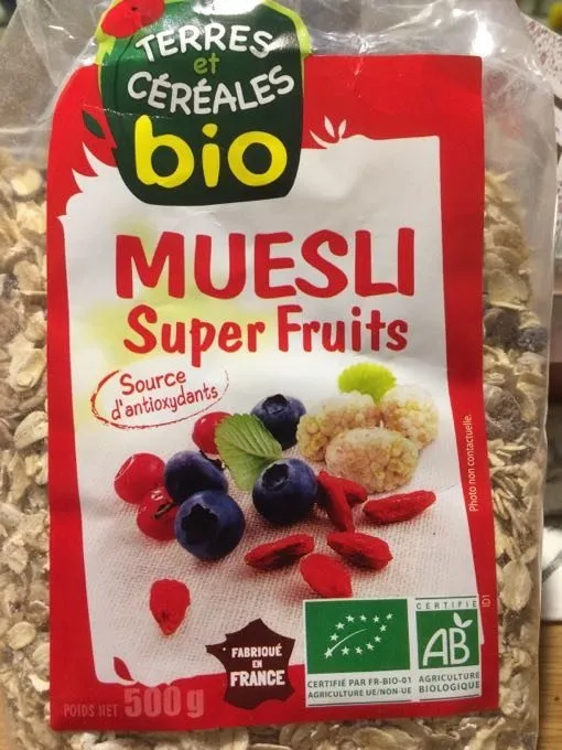 Muesli super fruits bio TERRE ET CEREALES
