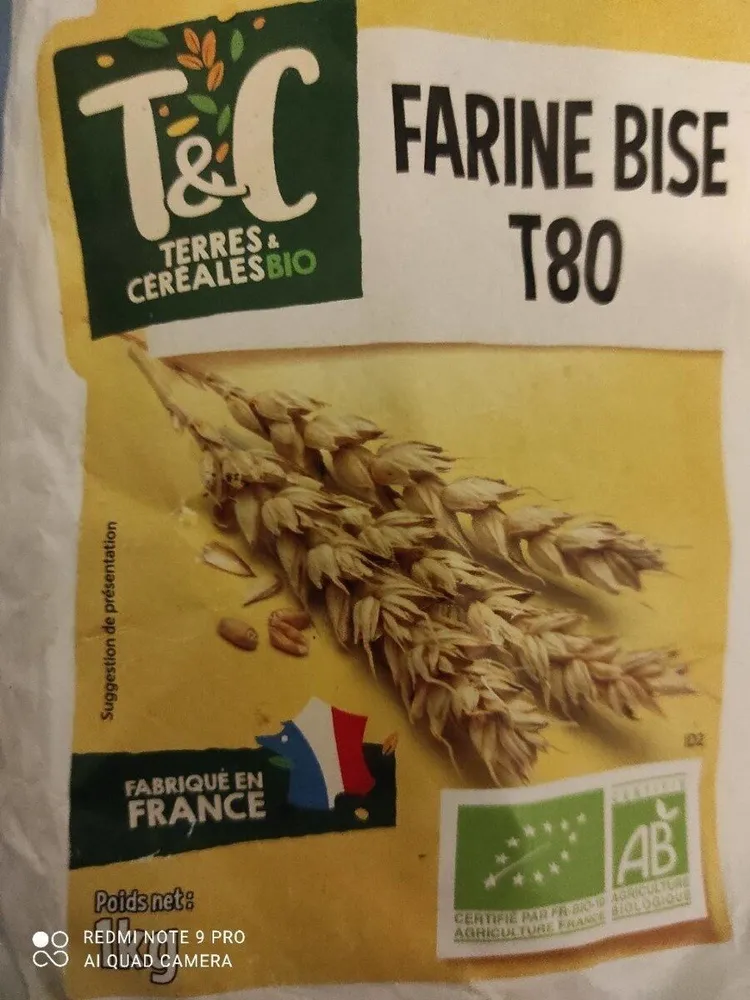 Farine de blé T80 semi complète