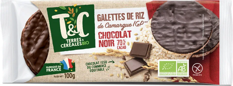 Galettes de riz au chocolat noir