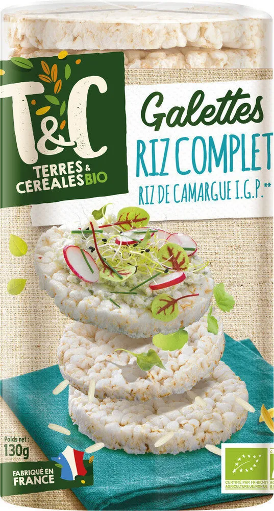 Galettes rondes au riz complet