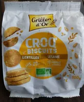 Croq' biscuits Lentilles Sésame