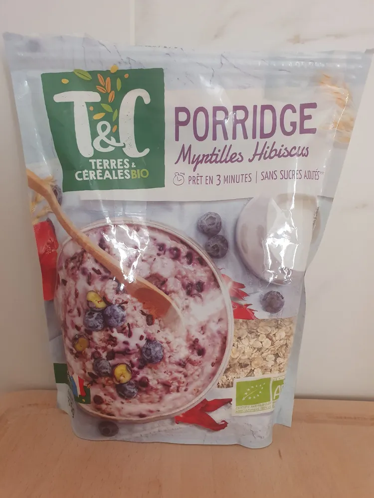 porridge Myrtilles Hibiscus
