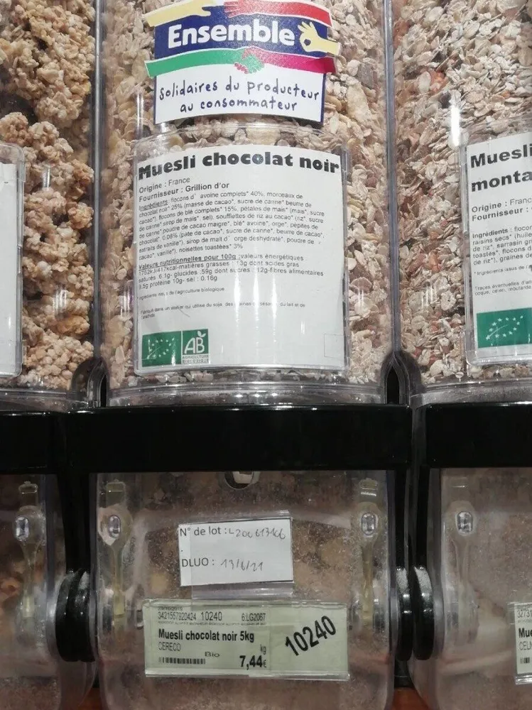 Muesli chocolat noir