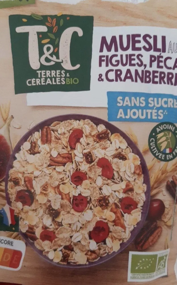 Muesli aux figues pecan et cranberries