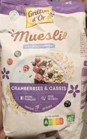 Muesli cranberries cassis