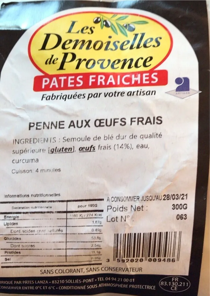 Pates fraiches