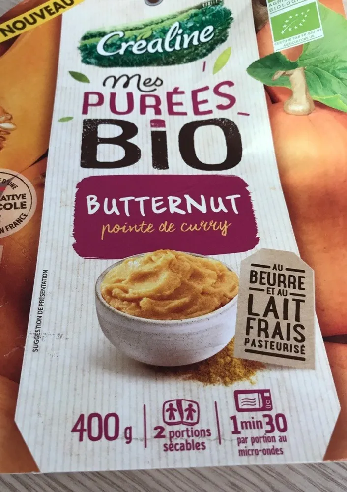 Mes purees bio butternut pointe de curry