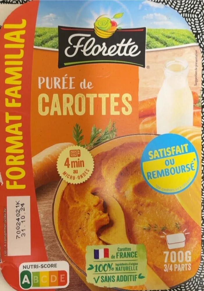 PURÉE de CAROTTES