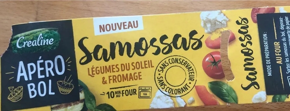 Samossas legumes du soleil et fromage