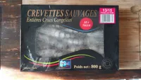 Crevettes sauvages entières crues (origine Inde)