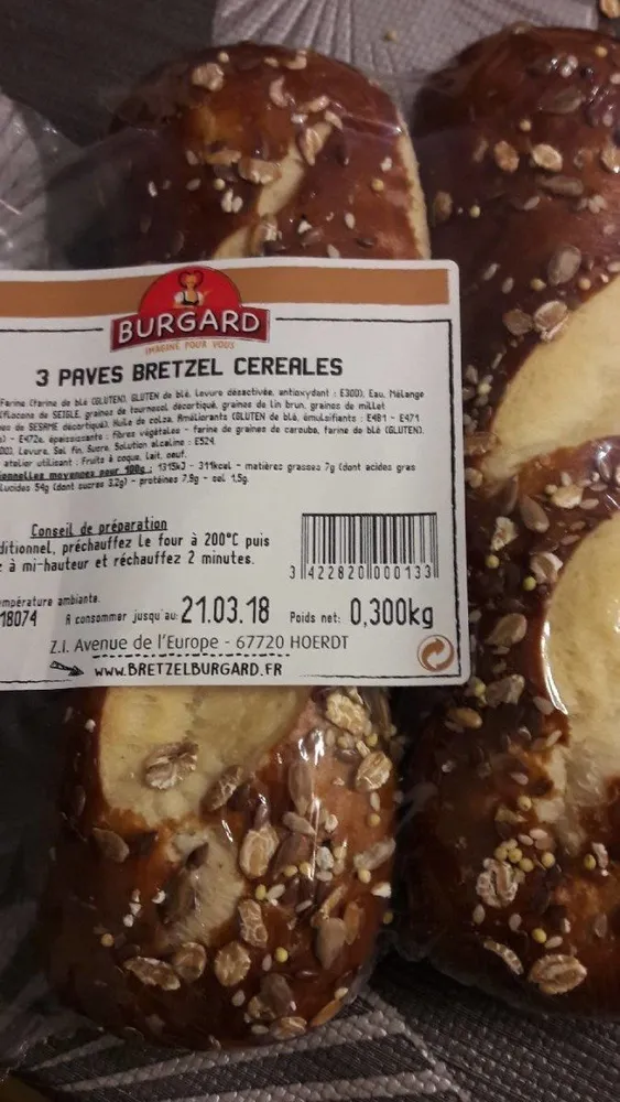 3 Pavés Bretzel Céréales