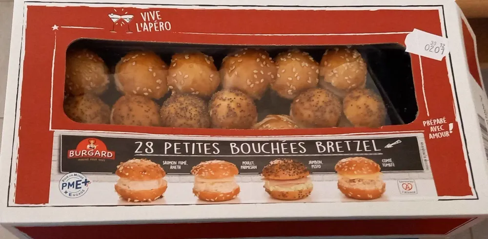 28 petites bouchées bretzel