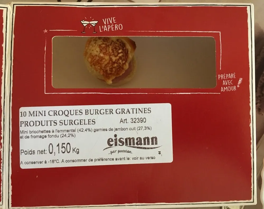 10 mini croque burger gratiner