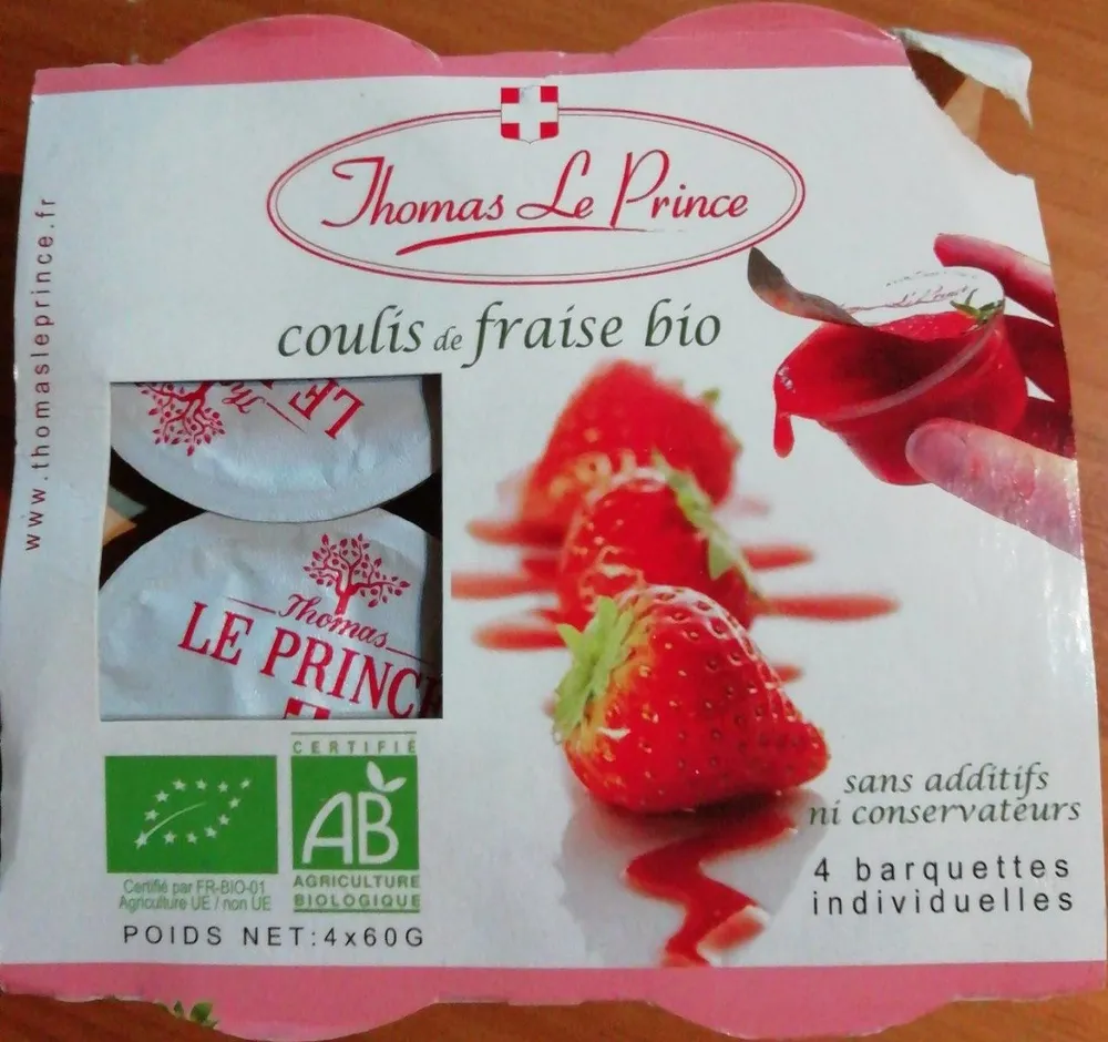 Coulis de fraises bio