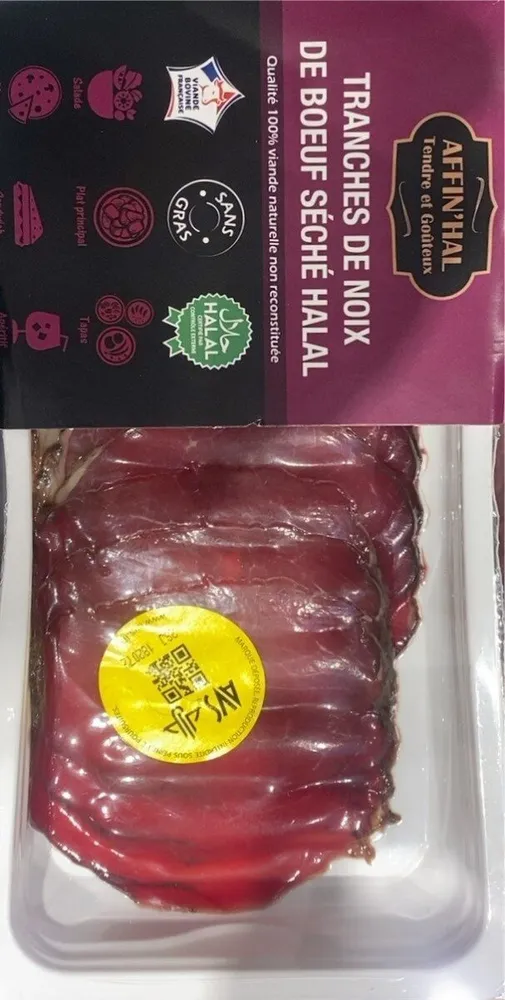 Tranches de noix de boeuf sèche halal