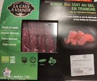 Boeuf bio cuit au sel en tranche