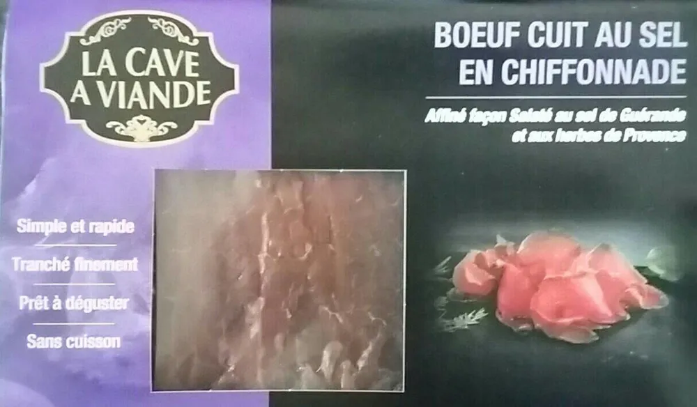 Boeuf cuit au sel en chiffonnade