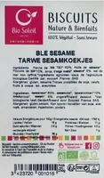 Biscuits Nature & Bienfaits - 100% Végétal - Sans levure - Blé & Sésame