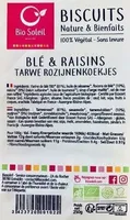 Biscuits Nature & Bienfaits Blé & Raisins