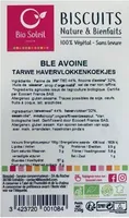 Biscuits Nature & Bienfaits blé avoine