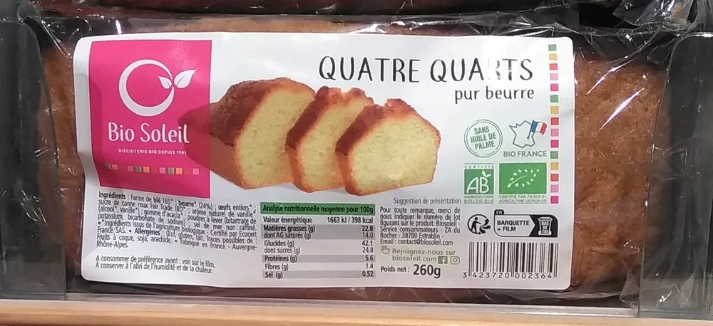 Quatre Quarts pur beurre